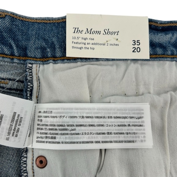 NWT Abercrombie and Fitch High Rise “The Mom Short” Curve Love Size 35/20 READ - Picture 13 of 13